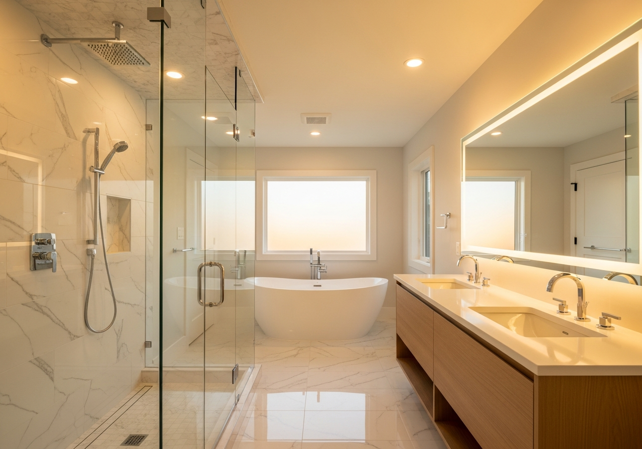 Contemporary soaking bath